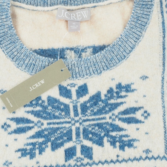 J. Crew Fair Isle Snowflake Crewneck in Supersoft Yarn - Picture 10 of 11